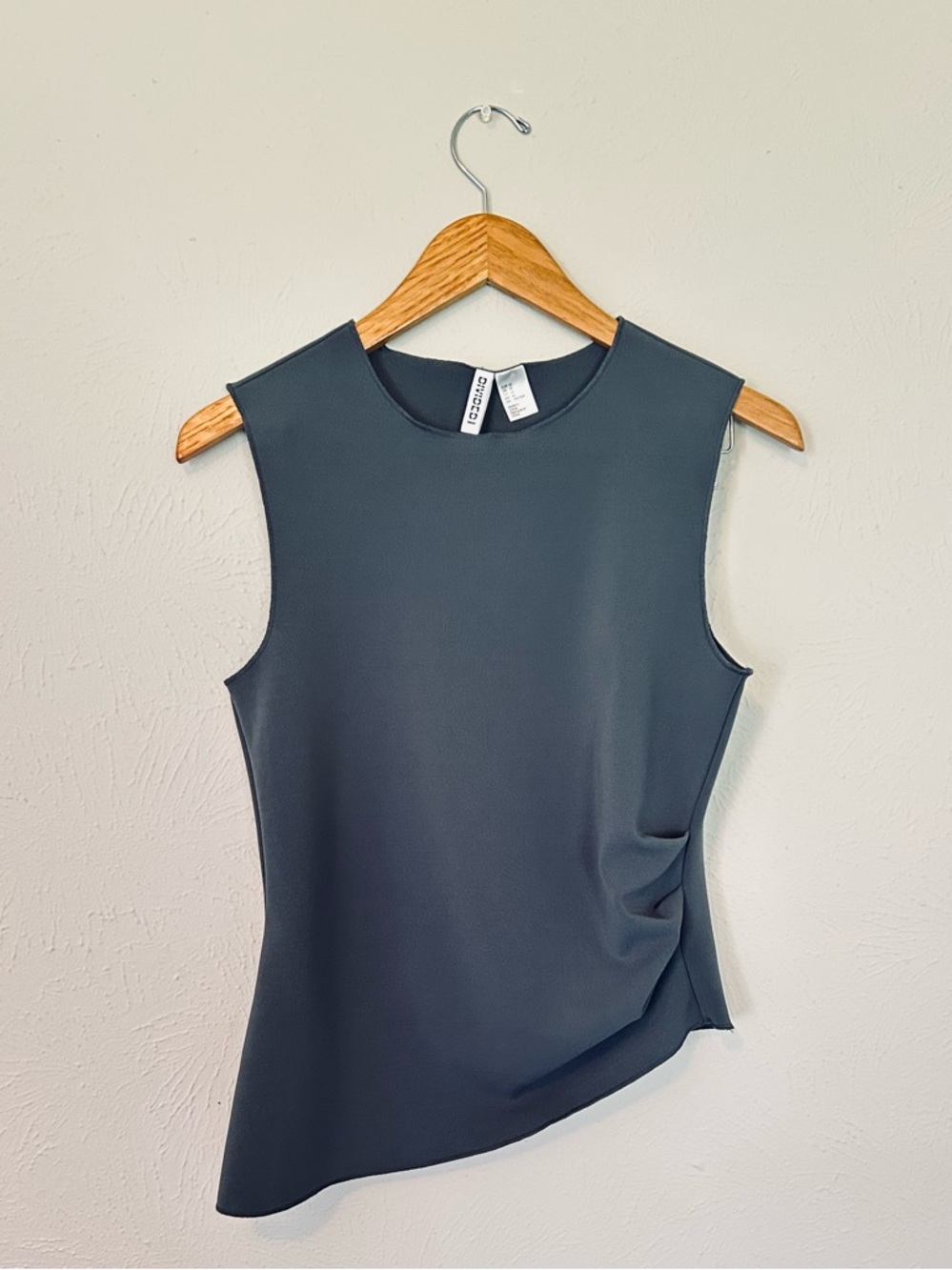 H&M Divided Slate Gray Asymmetric Sleeveless Tank Medium